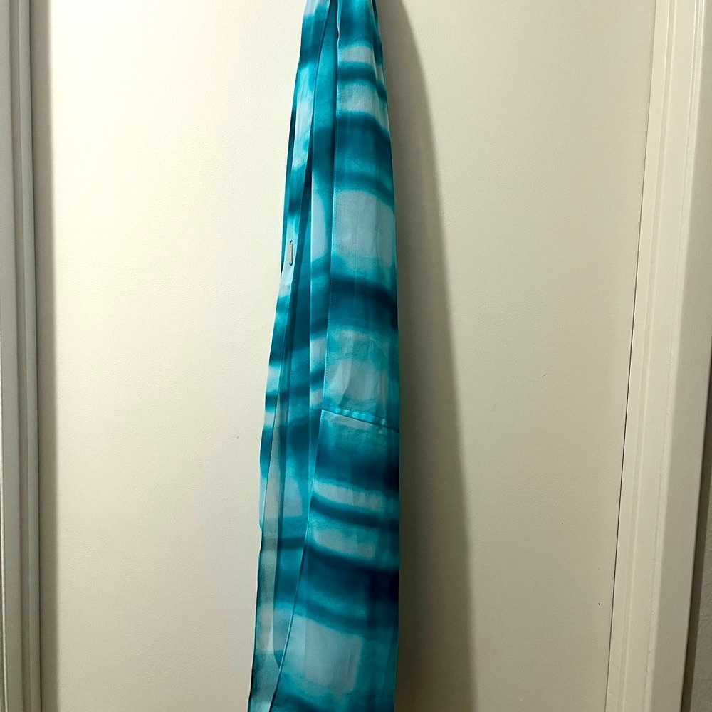 Teal and White Calvin Klein shawl shrug - Picture 3 of 8